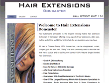 Tablet Screenshot of hairextensionsdoncaster.co.uk